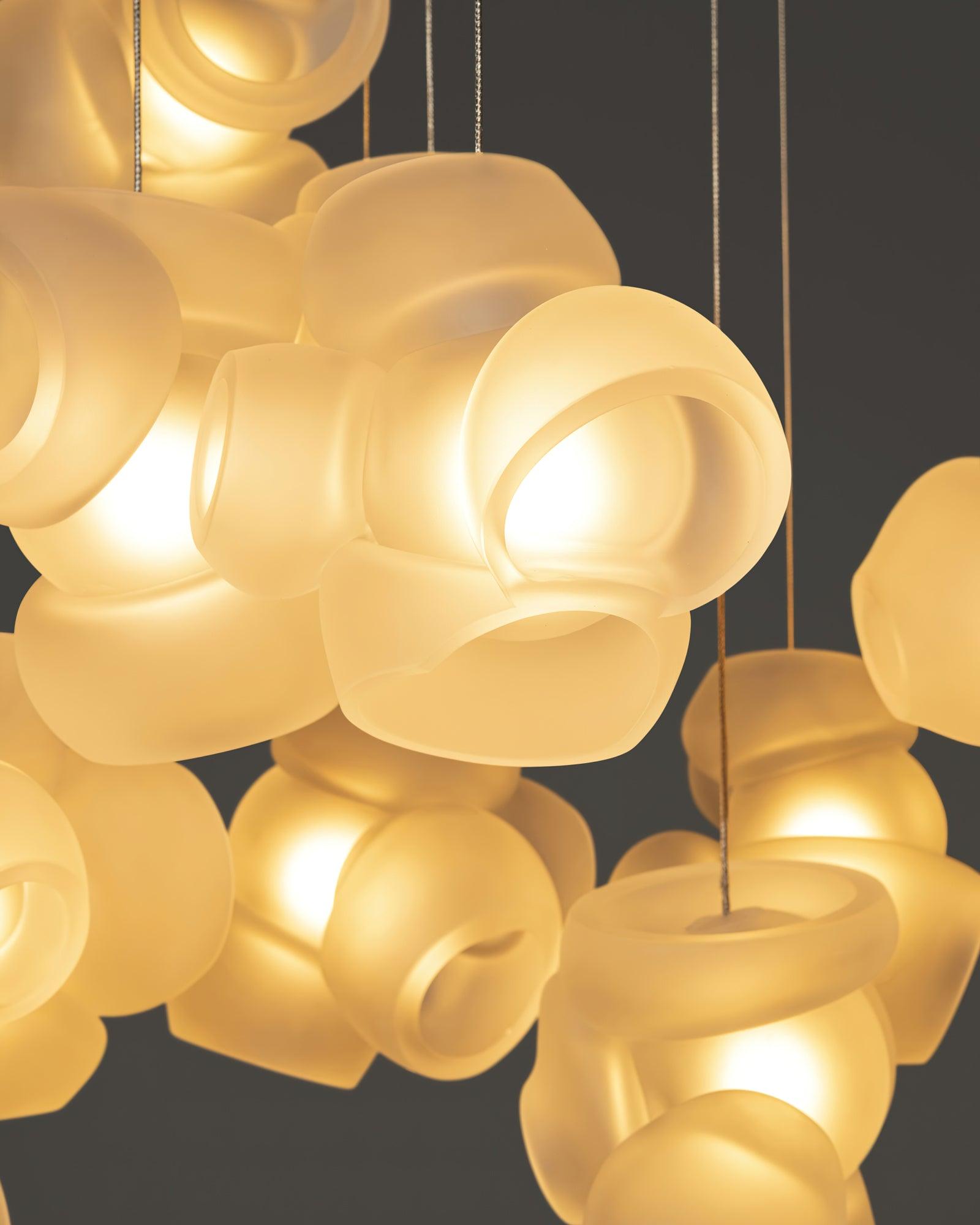Modern Glass Bubbles Cluster LED Pendant Light for Contemporary Living Spaces