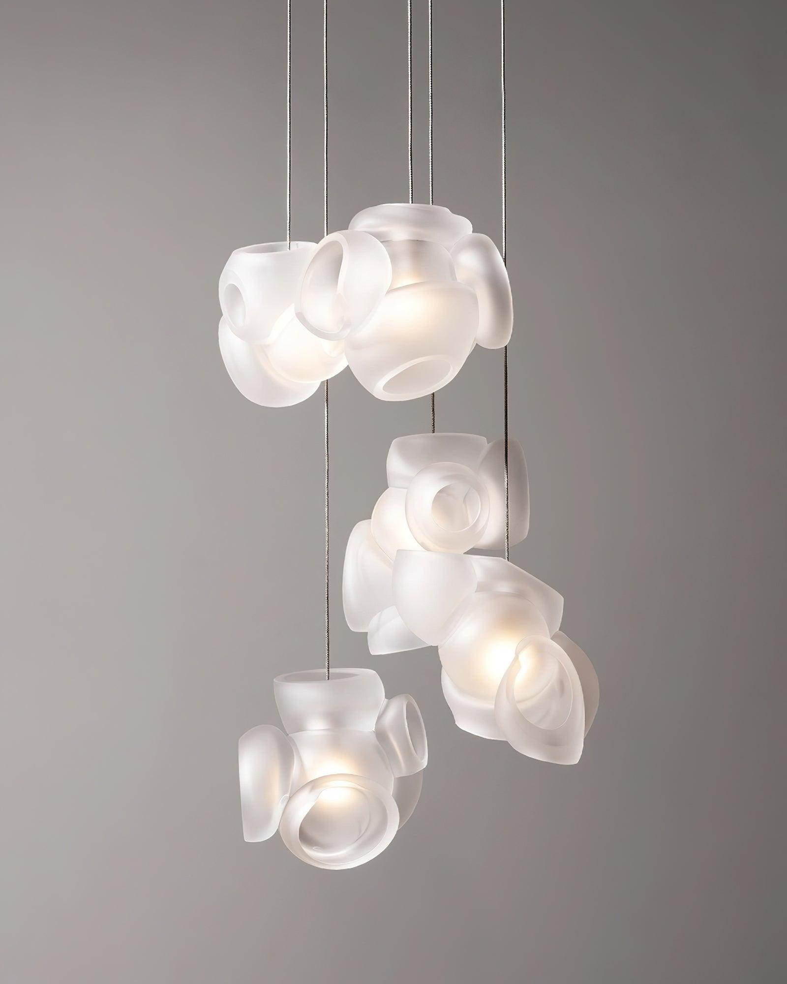 Modern Glass Bubbles Cluster LED Pendant Light for Contemporary Living Spaces