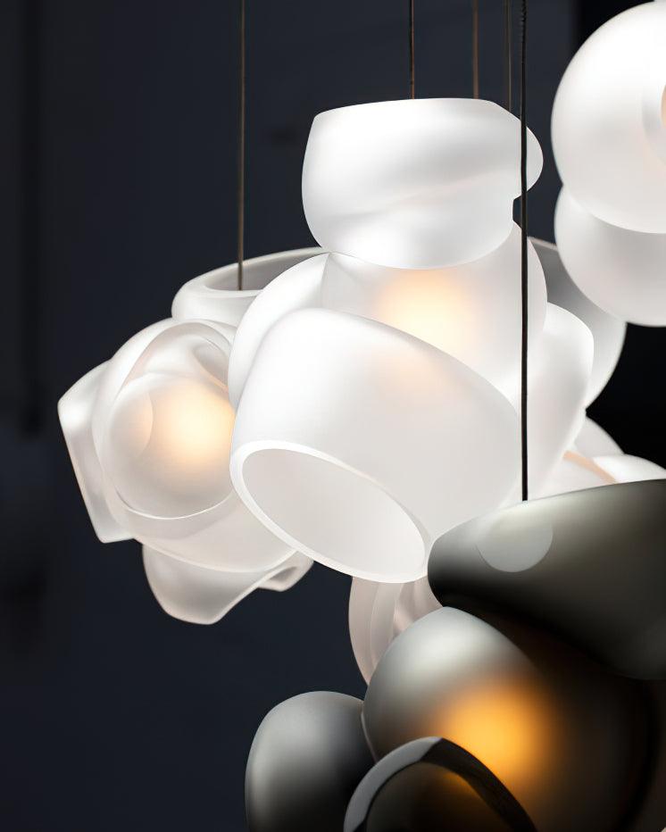 Modern Glass Bubbles Cluster LED Pendant Light for Contemporary Living Spaces