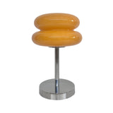 Modern Glass Burger Mushroom Table Lamp USB Rechargeable Warm LED Bedside Nightstand Light