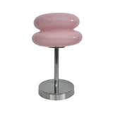 Modern Glass Burger Mushroom Table Lamp USB Rechargeable Warm LED Bedside Nightstand Light