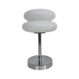 Modern Glass Burger Mushroom Table Lamp USB Rechargeable Warm LED Bedside Nightstand Light