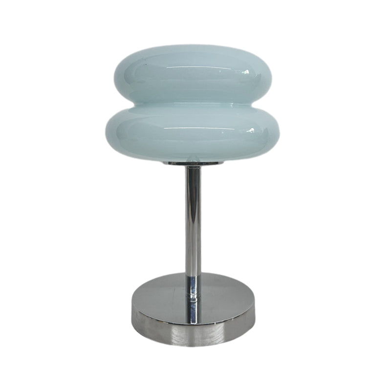Modern Glass Burger Mushroom Table Lamp USB Rechargeable Warm LED Bedside Nightstand Light