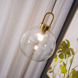 Modern Glass Capsule and Sphere Pendant Light with Copper Finish for Interior Decor
