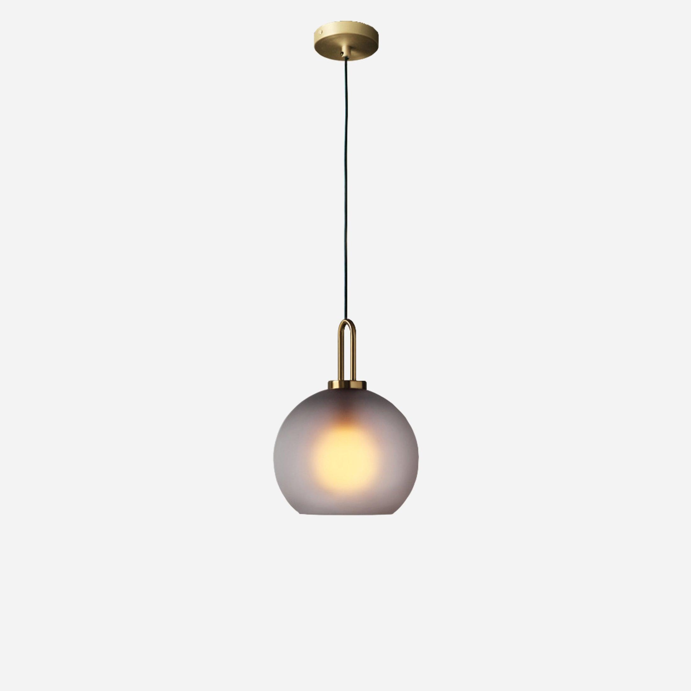 Modern Glass Capsule and Sphere Pendant Light with Copper Finish for Interior Decor