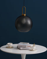Modern Glass Capsule and Sphere Pendant Light with Copper Finish for Interior Decor