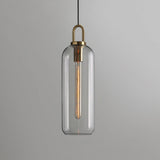 Modern Glass Capsule and Sphere Pendant Light with Copper Finish for Interior Decor