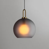 Modern Glass Capsule and Sphere Pendant Light with Copper Finish for Interior Decor
