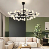 Modern Glass Cluster LED Chandelier 45 Light Contemporary Ceiling Fixture for Luxury Living Spaces