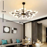 Modern Glass Cluster LED Chandelier 45 Light Contemporary Ceiling Fixture for Luxury Living Spaces