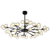 Modern Glass Cluster LED Chandelier 45 Light Contemporary Ceiling Fixture for Luxury Living Spaces