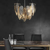 Modern Glass Feather Chandelier with 3 Step Dimming for Luxury Living and Dining Rooms
