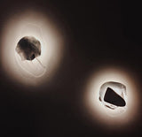 Modern Glass Globe and Metal LED Wall Sconce Set of 2 for Living Room and Bedroom Lighting