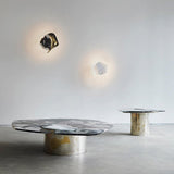 Modern Glass Globe and Metal LED Wall Sconce Set of 2 for Living Room and Bedroom Lighting