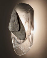 Modern Glass Globe and Metal LED Wall Sconce Set of 2 for Living Room and Bedroom Lighting