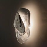 Modern Glass Globe and Metal LED Wall Sconce Set of 2 for Living Room and Bedroom Lighting