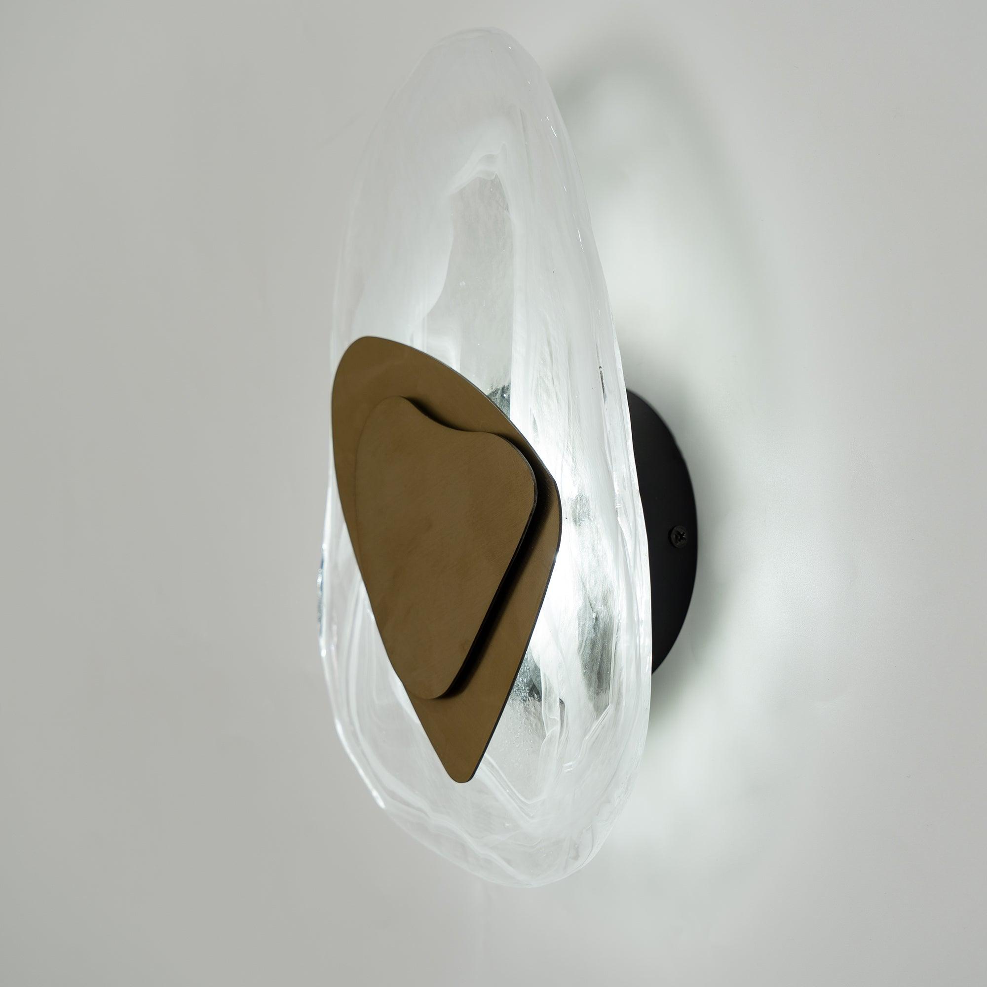 Modern Glass Globe and Metal LED Wall Sconce Set of 2 for Living Room and Bedroom Lighting