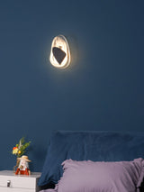 Modern Glass Globe and Metal LED Wall Sconce Set of 2 for Living Room and Bedroom Lighting