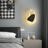 Modern Glass Globe and Metal LED Wall Sconce Set of 2 for Living Room and Bedroom Lighting