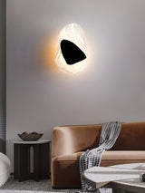 Modern Glass Globe and Metal LED Wall Sconce Set of 2 for Living Room and Bedroom Lighting