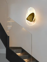 Modern Glass Globe and Metal LED Wall Sconce Set of 2 for Living Room and Bedroom Lighting