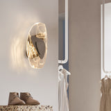 Modern Glass Globe and Metal LED Wall Sconce Set of 2 for Living Room and Bedroom Lighting