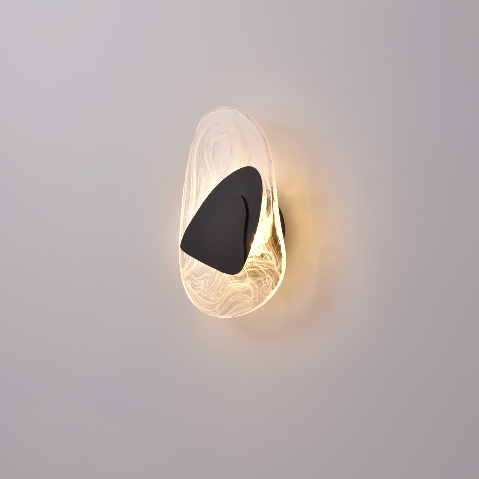 Modern Glass Globe and Metal LED Wall Sconce Set of 2 for Living Room and Bedroom Lighting