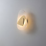 Modern Glass Globe and Metal LED Wall Sconce Set of 2 for Living Room and Bedroom Lighting