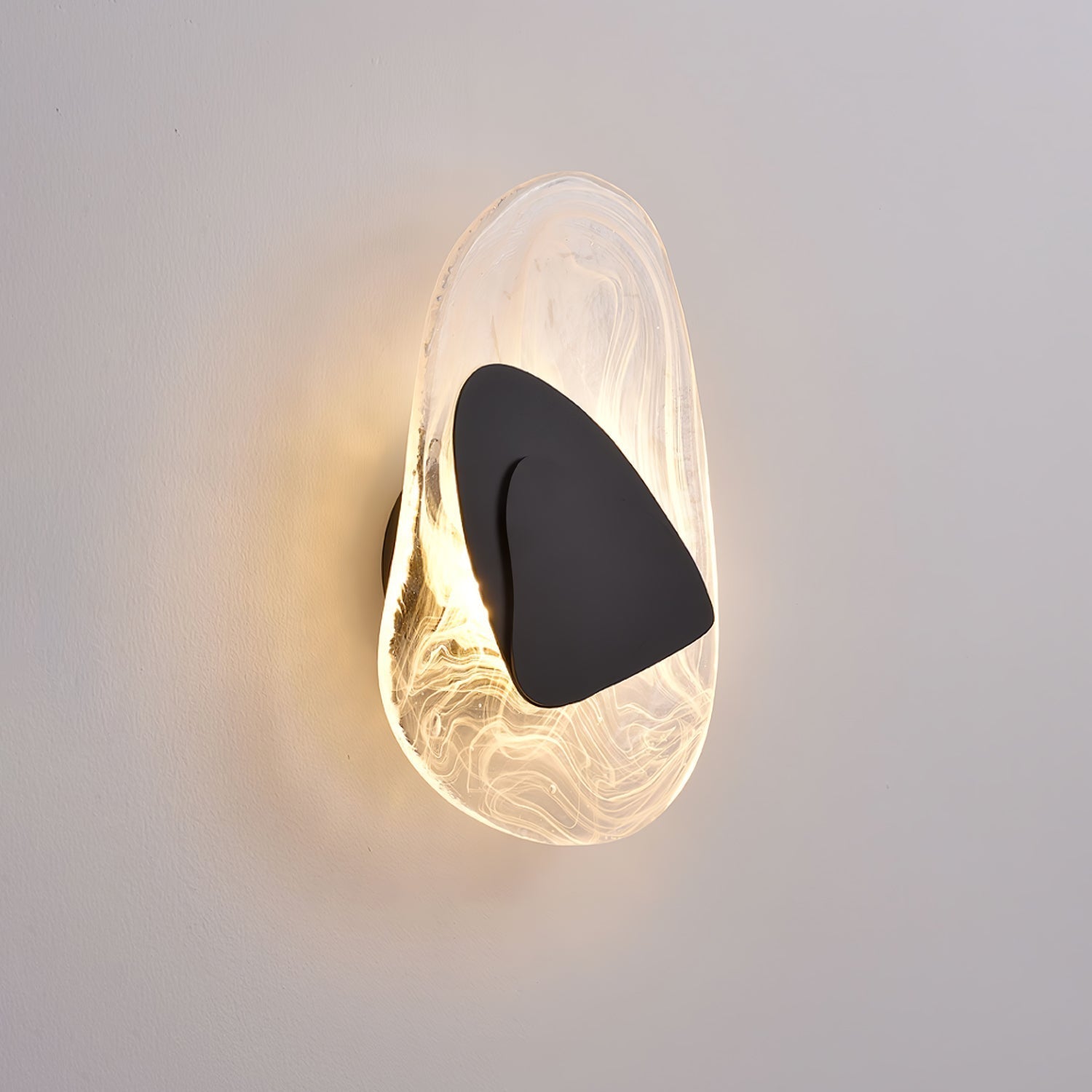 Modern Glass Globe and Metal LED Wall Sconce Set of 2 for Living Room and Bedroom Lighting