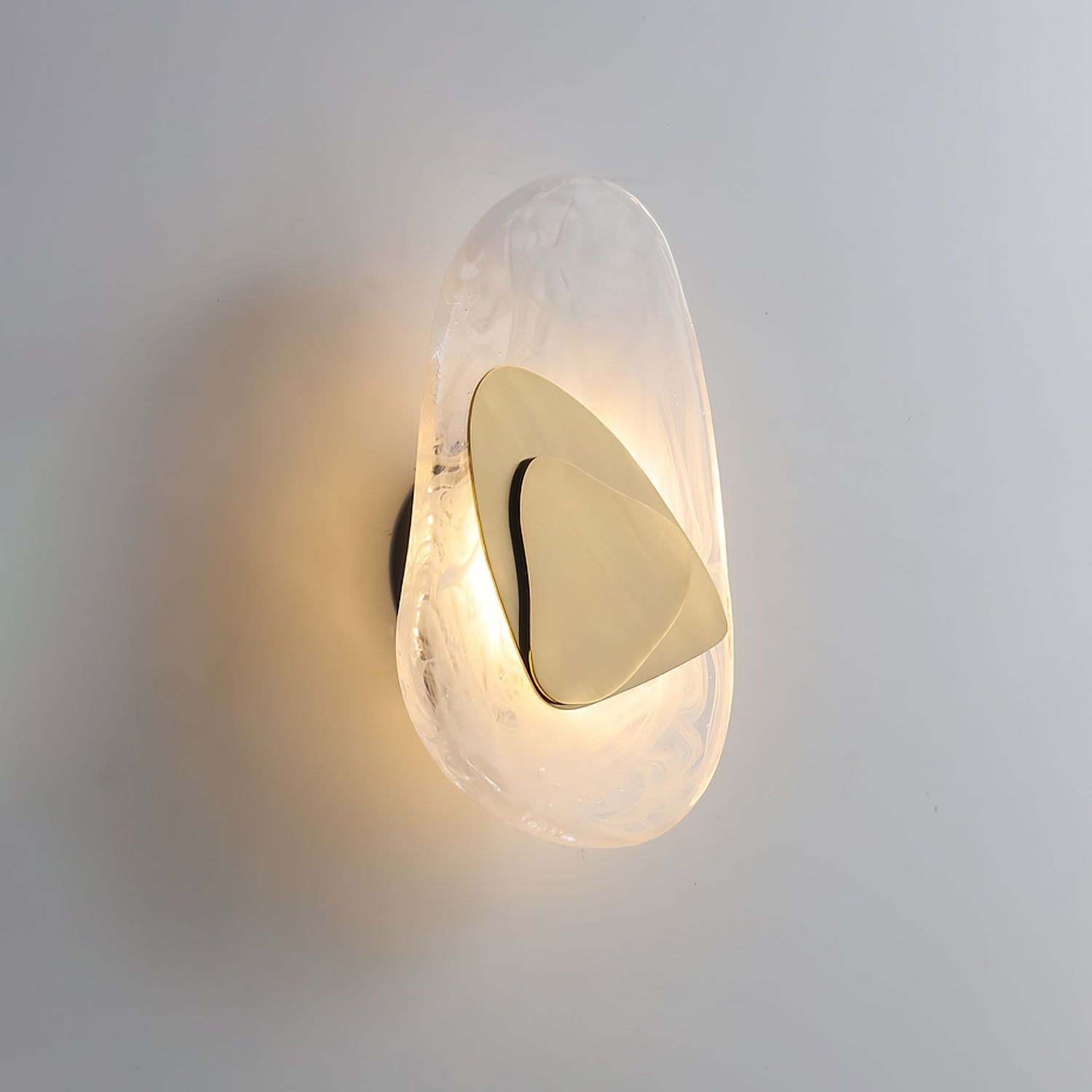 Modern Glass Globe and Metal LED Wall Sconce Set of 2 for Living Room and Bedroom Lighting