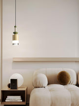 Modern Glass Globe Ball Pendant Light Scandinavian Style Mini Cream Hanging Lamp