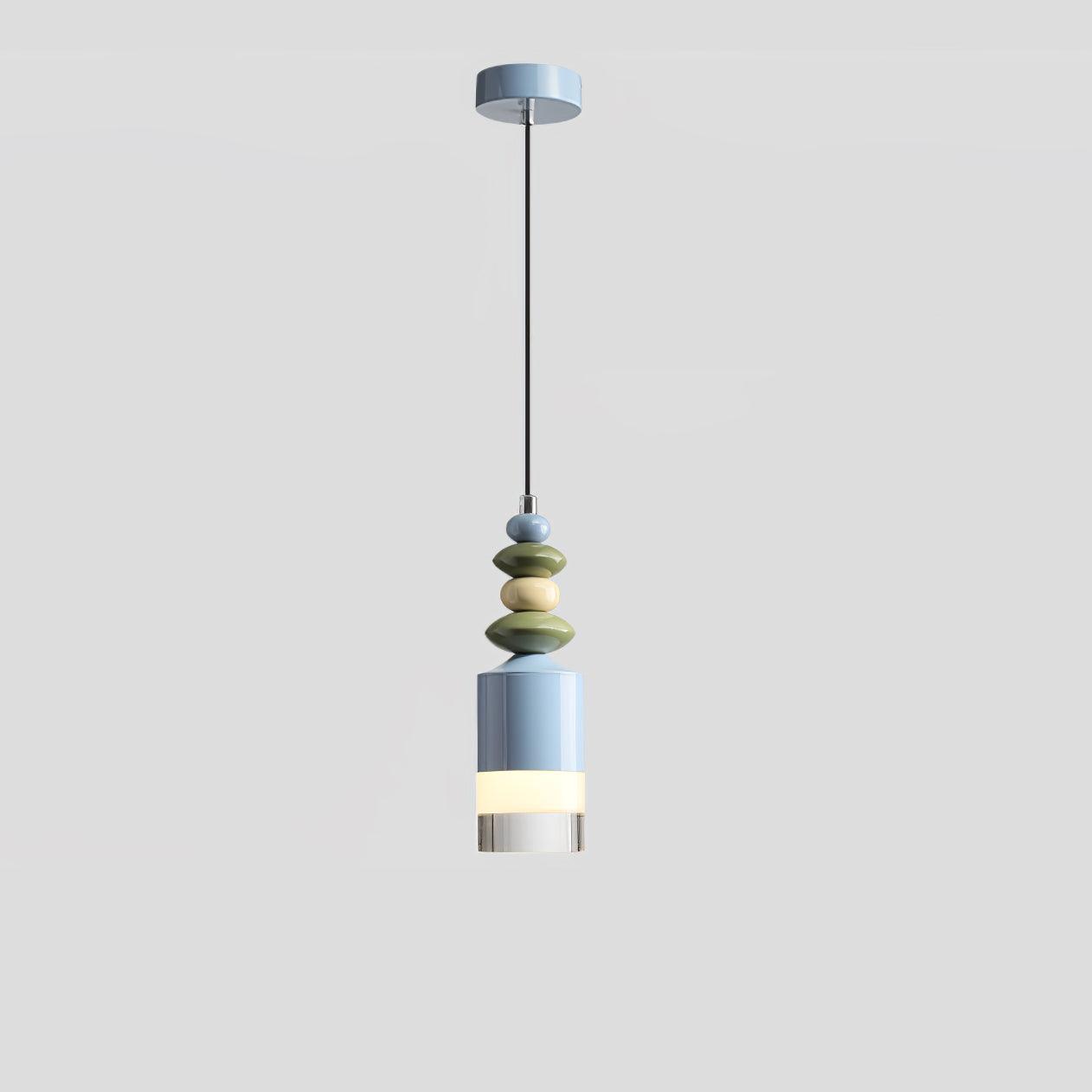 Modern Glass Globe Ball Pendant Light Scandinavian Style Mini Cream Hanging Lamp