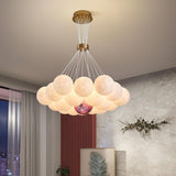Modern Glass Globe Cluster Chandelier Nordic Pendant Light for Kitchen Island and Dining Room