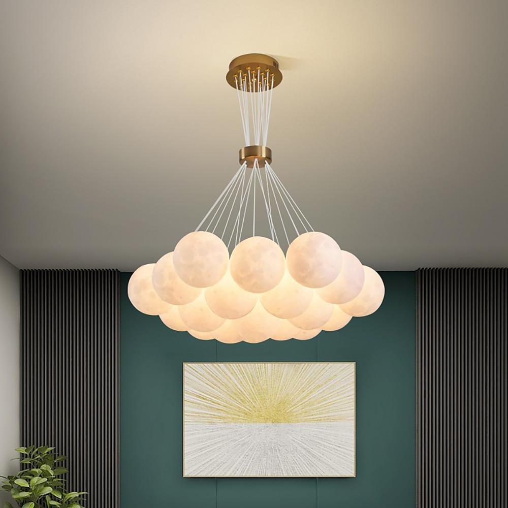 Modern Glass Globe Cluster Chandelier Nordic Pendant Light for Kitchen Island and Dining Room