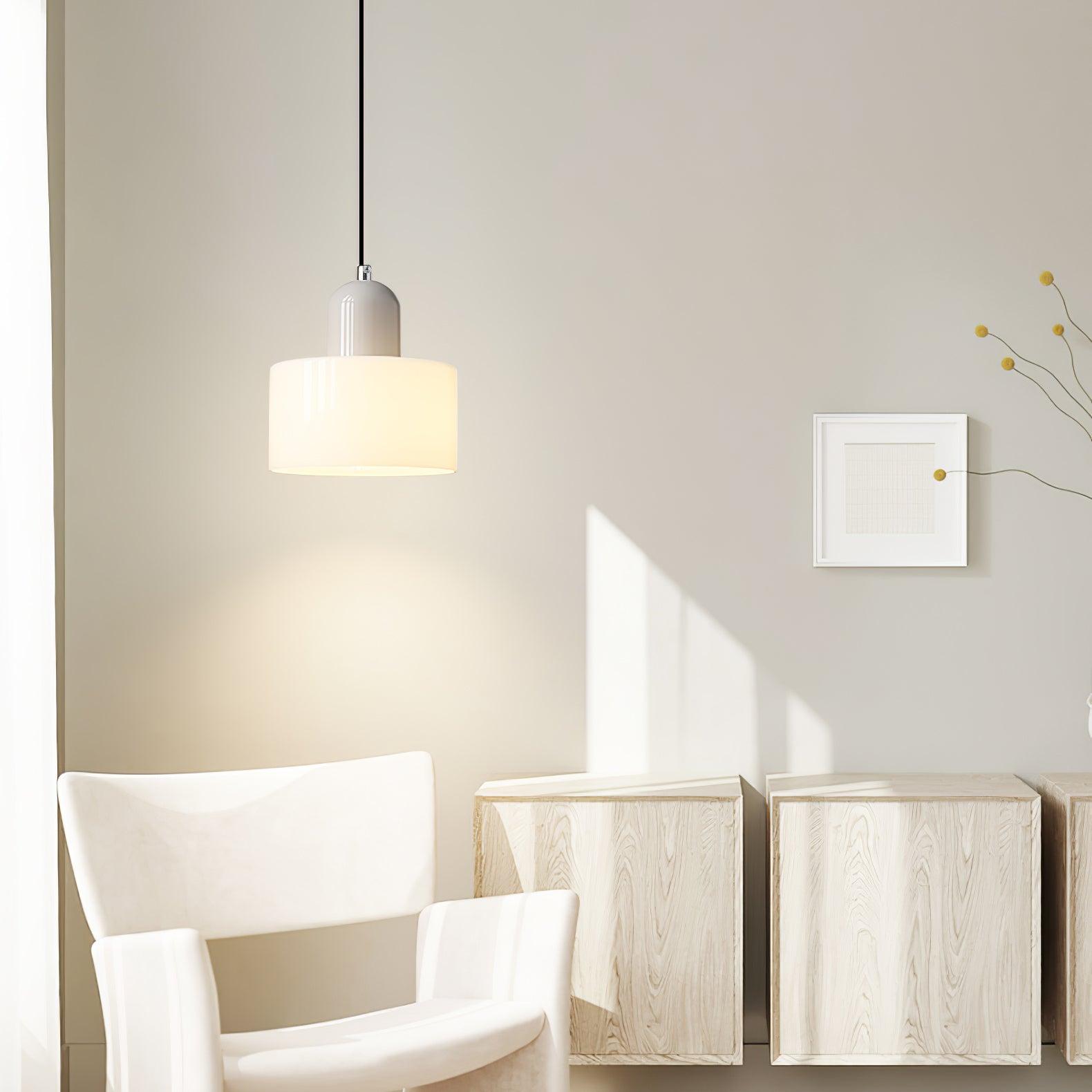 Modern Glass Globe Pendant Lamp Minimalist Spherical Hanging Light for Living Room
