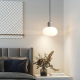 Modern Glass Globe Pendant Lamp Minimalist Spherical Hanging Light for Living Room