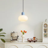 Modern Glass Globe Pendant Lamp Minimalist Spherical Hanging Light for Living Room