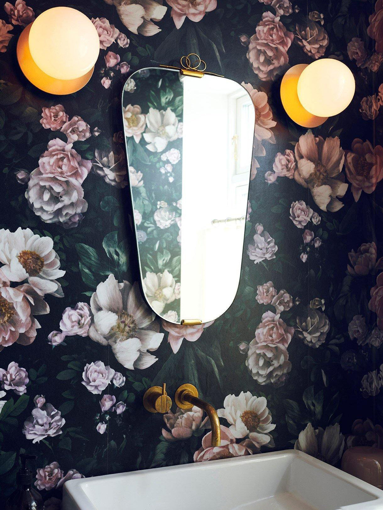 Modern Glass Globe Wall Sconce and Ceiling Lamp with Brass Metal Disc for Elegant Interior Decor