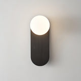 Modern Glass Globe Wall Sconce Set of 2 Minimalist Brass and Black Indoor Vanity Lighting