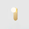 Modern Glass Globe Wall Sconce Set of 2 Minimalist Brass and Black Indoor Vanity Lighting