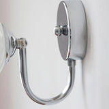 Modern Glass Globe Wall Sconce Set of 2 Minimalist Indoor Chrome Light Fixture
