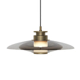 Modern Glass LED Pendant Light Minimalist Round Chandelier for Bedroom and Living Room