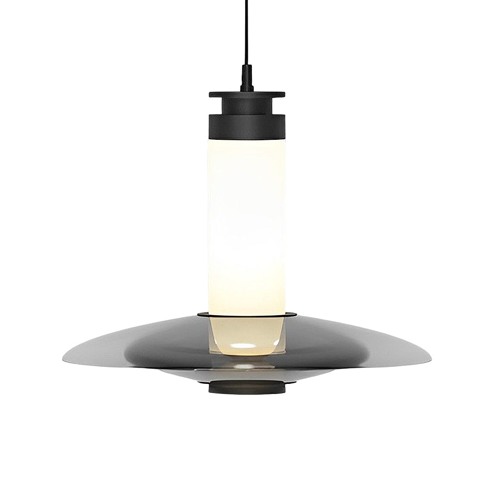 Modern Glass LED Pendant Light Minimalist Round Chandelier for Bedroom and Living Room