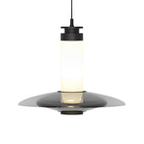 Modern Glass LED Pendant Light Minimalist Round Chandelier for Bedroom and Living Room