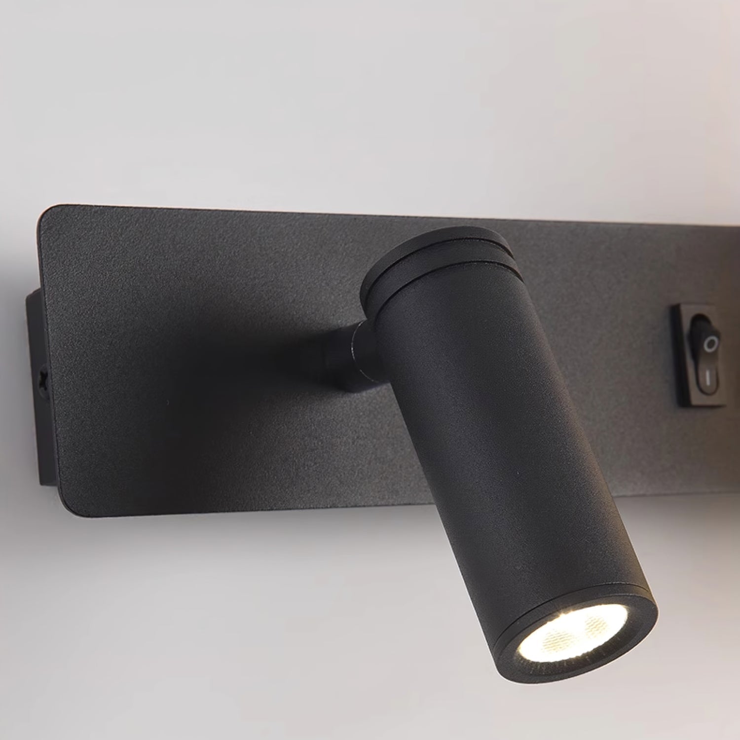 Modern Glass LED Wall Sconce with Reading Light for Bedside and Living Rooms