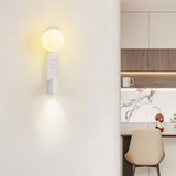 Modern Glass LED Wall Sconce with Reading Light for Bedside and Living Rooms