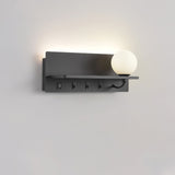 Modern Glass LED Wall Sconce with Reading Light for Bedside and Living Rooms