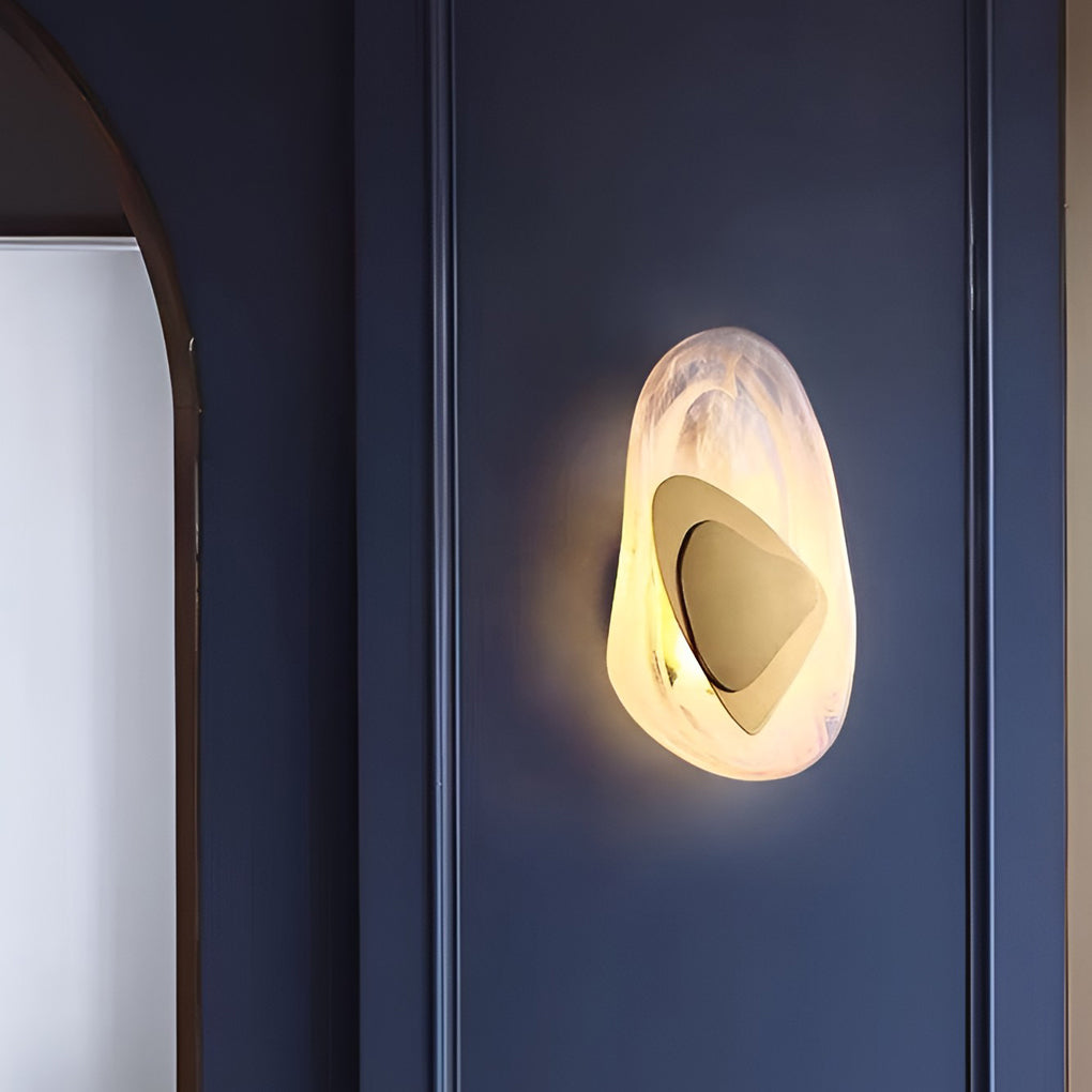 Modern Glass LED Wall Sconce with Three Step Dimming Creative Iron Wall Lamp for Living Room and Bedroom