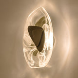 Modern Glass LED Wall Sconce with Three Step Dimming Creative Iron Wall Lamp for Living Room and Bedroom