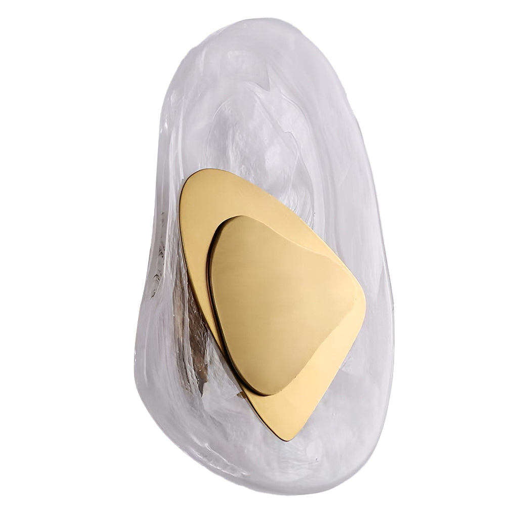 Modern Glass LED Wall Sconce with Three Step Dimming Creative Iron Wall Lamp for Living Room and Bedroom